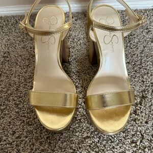 Gold Jessica Simpson Heels
